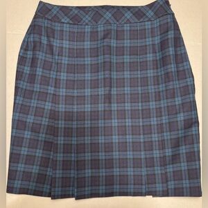 Brooks Brothers Front Pleated Plaid Women's Skirt